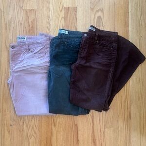 3 Pack Express Women's Jeans - Pink, Black, and Brown